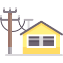 house electrical icon, representing residential services